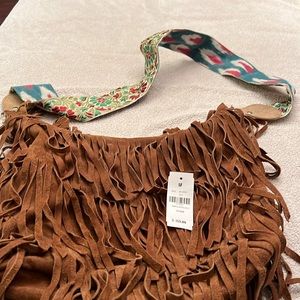 Raj Boho leather fringe Bag for LF